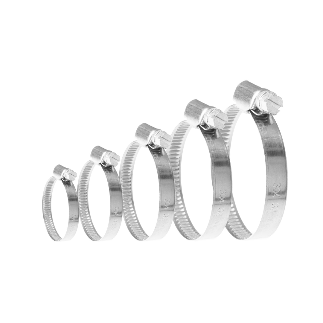ENKATEC® Schlauchschelle W4 Edelstahl V2A 9mm Schneckengewinde Schelle 8-140mm