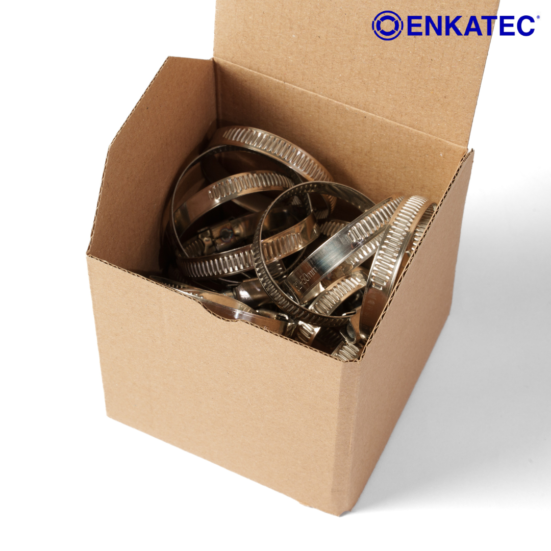 ENKATEC® Schlauchschelle W4 Edelstahl V2A 9mm Schneckengewinde Schelle 8-140mm