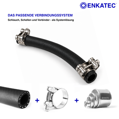 ENKATEC® EPDM Kühlmittelschlauch 1m Kühlwasserschlauch Kühlerschlauch ID 6-25mm